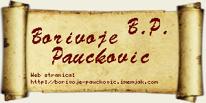 Borivoje Paučković vizit kartica